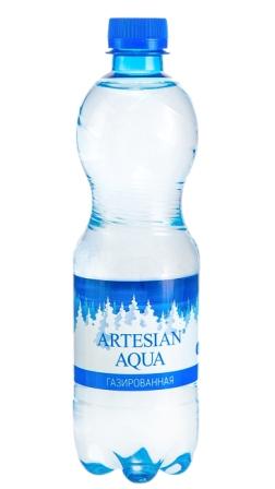 Вода питьевая "AQUA ARTESIAN" 0,5 л газ
